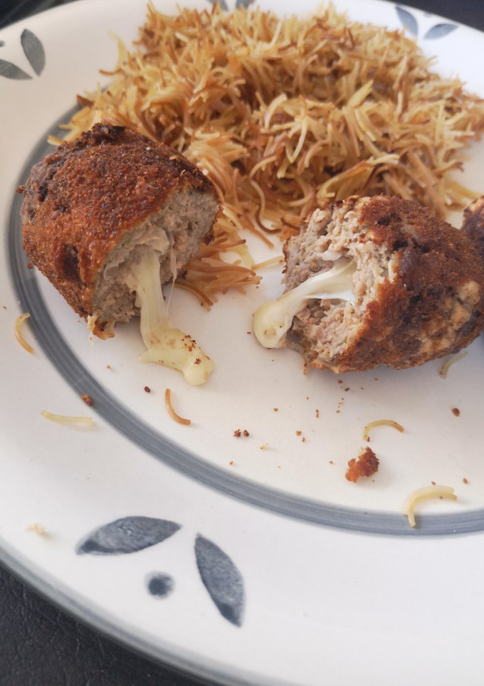 Una foto de Carne rellena de queso (deditos)