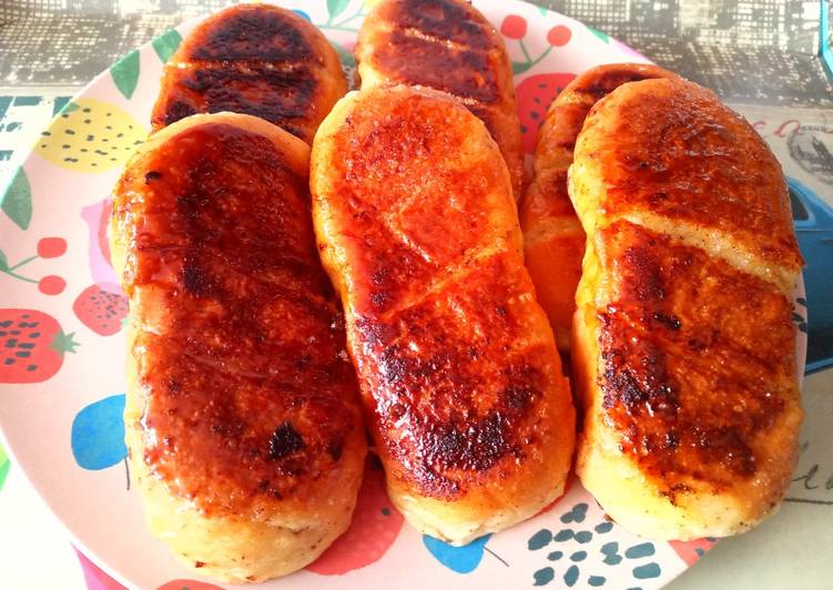 Torrijas caramelizadas con pan de leche
