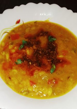 A picture of Fried Bottle gourd dal chana dal.