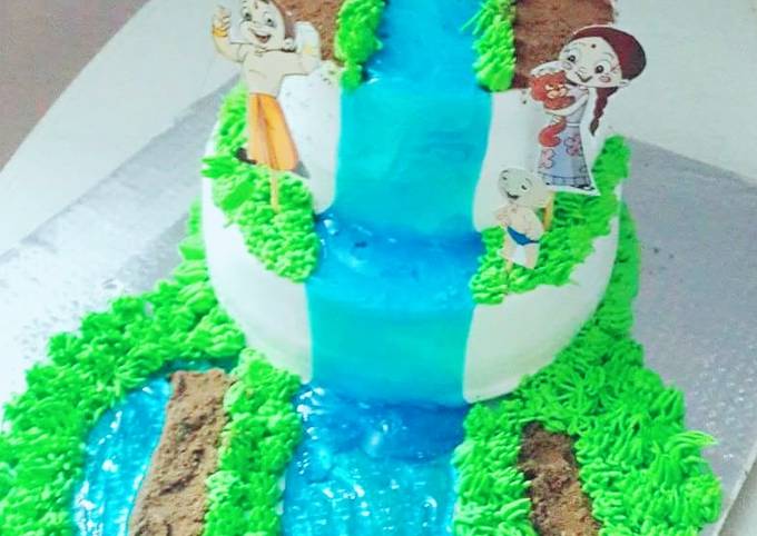 How To Make Photo Cake | Chhota Bheem Cake - YouTube