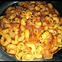 Spicy tomato macaroni A picture of Spicy tomato macaroni.