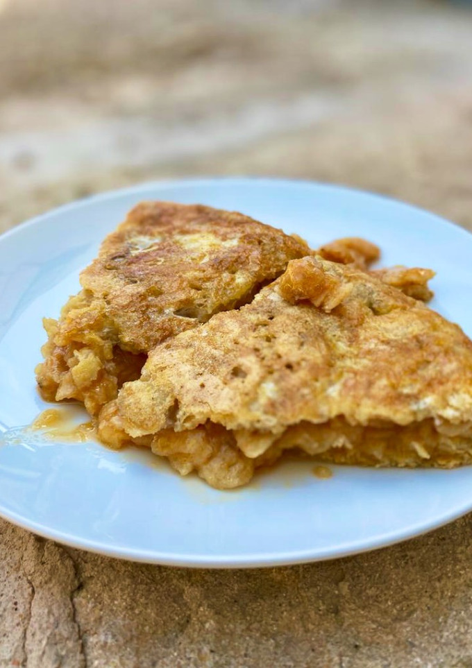 Una foto de Tortilla de patatas de bolsa ¡la tortilla de patatas chips de Ferran Adrià!