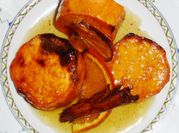 A picture of maple syrup sweet potatoes