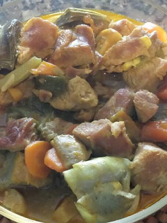 Una foto de Guiso de verduras con carne de pavo