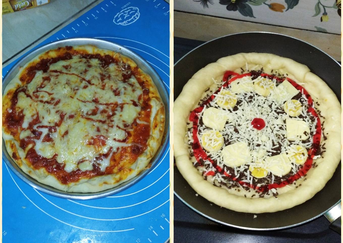 Adonan pizza bisa oven / teflon