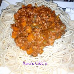 A picture of Spaghetti Bolognese.