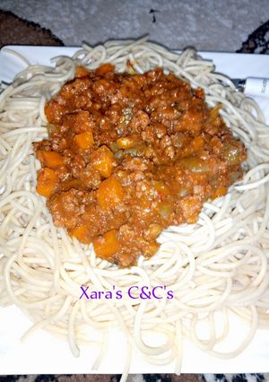 A picture of Spaghetti Bolognese.