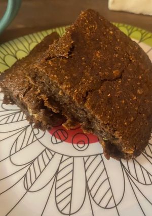 Una foto de Brownie plátano y avena