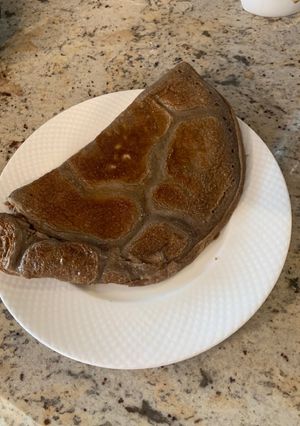 A picture of Chocolate souffle omelette (๑❛ᴗ❛๑).