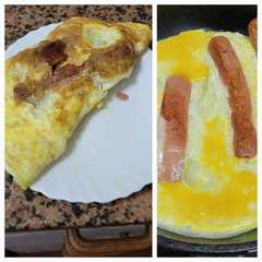 Una foto de Omelette de salchichas 🌭