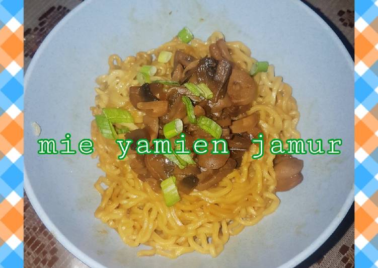 Resep Mie yamien jamur Anti Gagal