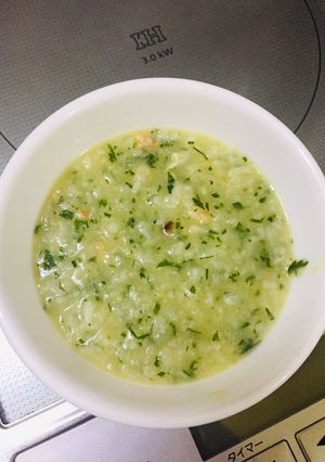 Hình của món Cháo tôm đậu xanh cho bé.