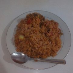 A picture of Shinkafa manja da wake da daddawa.