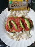 Nopal asado con milanesa de pollo