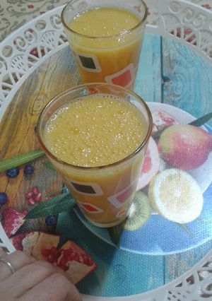 صورة لوصفة عصير الكاكي