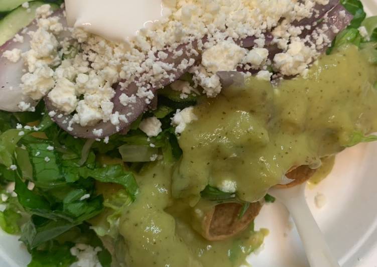 Tacos al horno de pollo y coliflor