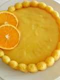 Bolo de laranja com coalhada de laranja