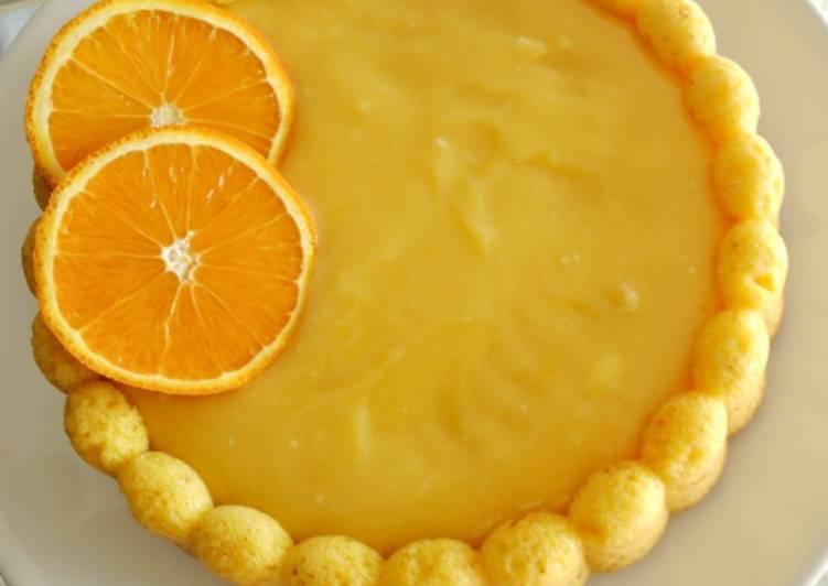 Bolo de laranja com coalhada de laranja