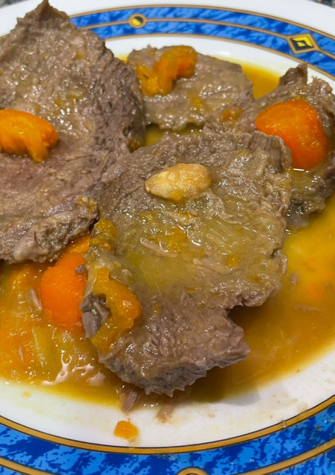 Una foto de Redondo de ternera a la naranja