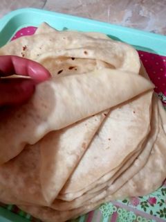 صورة لوصفة طريقه خبز طاكوس بعجين مسمن