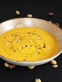 Una foto de Crema de calabaza y zanahoria