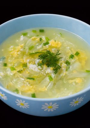 Hình của món SP.0888 - Canh Bắp Cải Trứng Sợi.