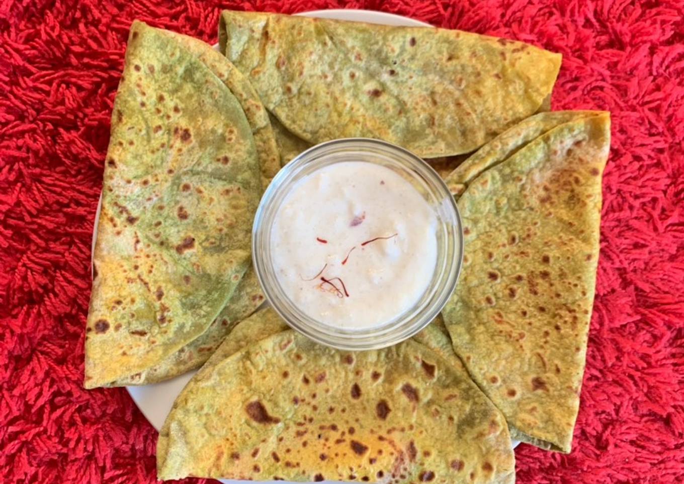 Maharashtrian sweet dish Puran Poli with kheer