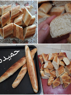 صورة لوصفة خبز الباغيت بعجينة العشر دقائق 🥖