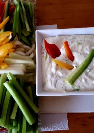 Sajtkrémes mártogatós recept fotója