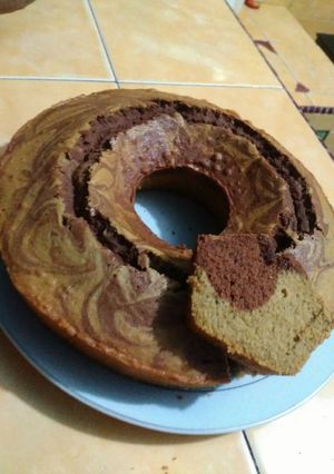 Foto resep Marmer cake greentea dan coklat