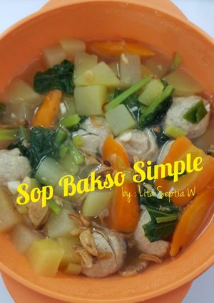 Foto resep Sop Bakso Simple