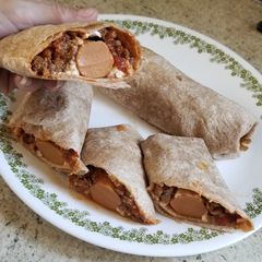 A picture of Sloppy Joe Dog Burritos.