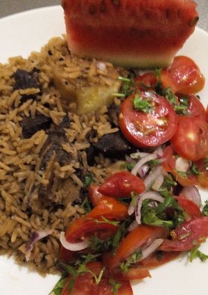 A picture of Beef Pilau.