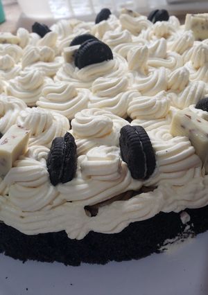 Una foto de Torta de galletitas oreo
