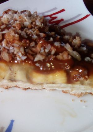Una foto de Tarta Banoffee (cambur - banana, dulce de leche y coco tostado)