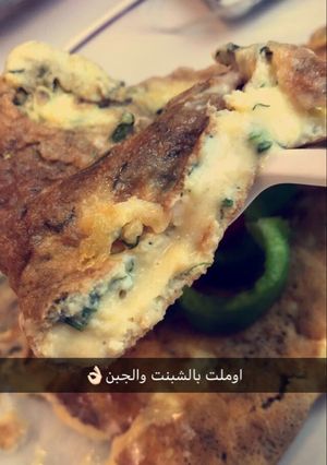 صورة لوصفة اومليت بالشبنت والجبن