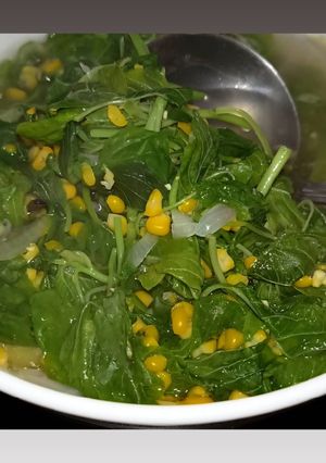 Foto resep Bayam jagung bening