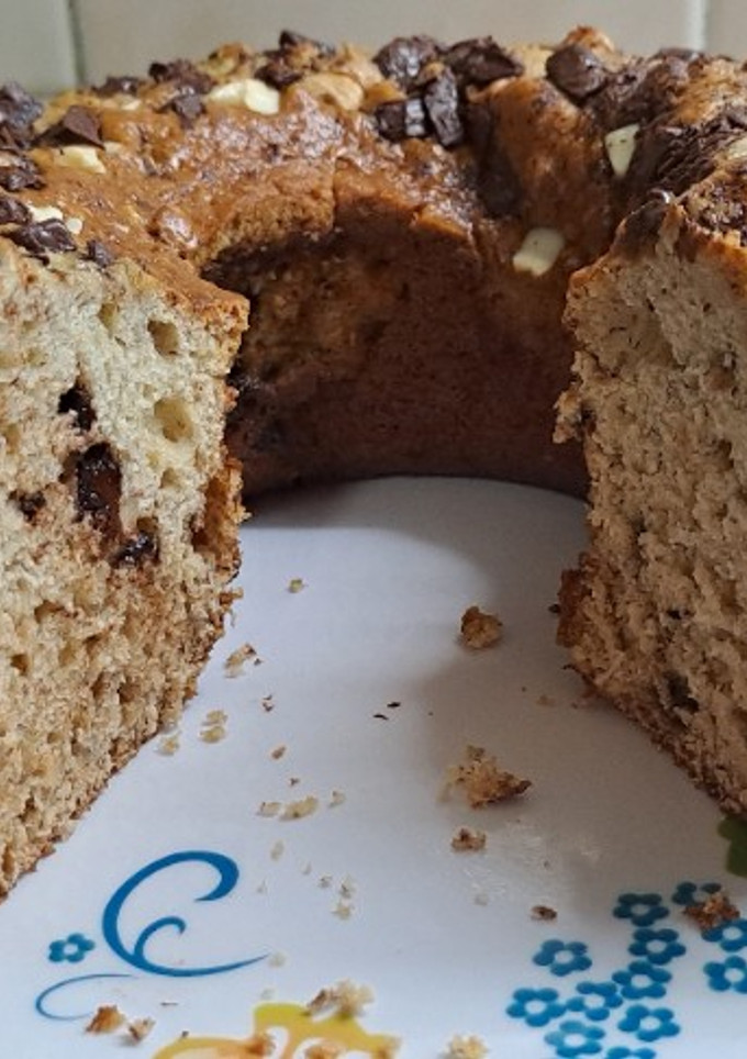 Una foto de Budín de bananas, yogurt y coco