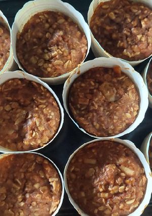 Foto resep OAT MUFFIN isi kismis pisang dan apel