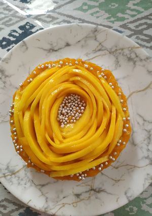 मैंगो चीज़ केक (mango cheese cake recipe in hindi) रेसिपी मुख्य फोटो