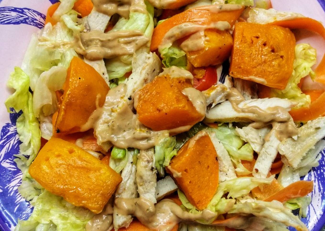 Budha bowl con pollo y calabaza 🥗