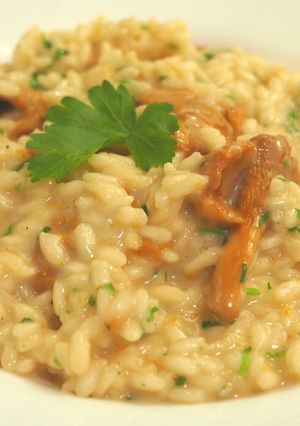 Rókagombás rizottó recept fotója