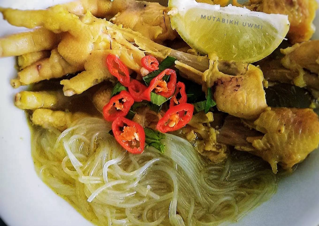 Soto Ceker Kuah Kuning utk DIET (tanpa minyak)