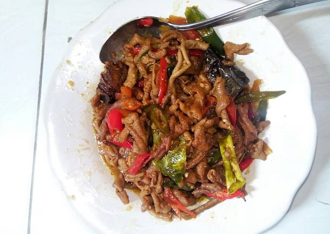 Resep Oseng kecap usus ayam Anti Gagal