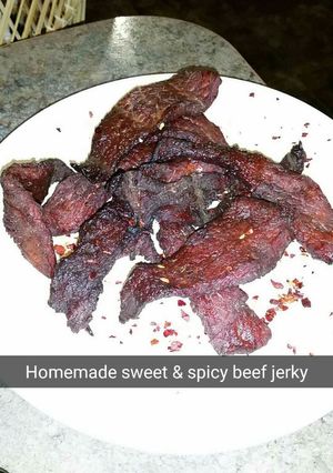 A picture of Sweet and Spicy Beef Jerky.