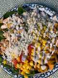 Grilled Chicken Soul Salad with Cilantro Lime Rice and Mango Salsa