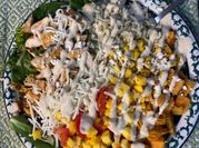 A picture of grated yam rice