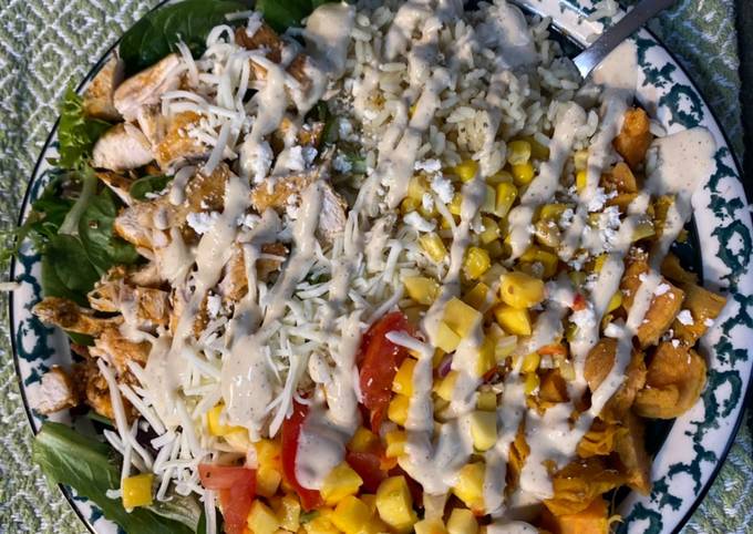 Step-by-Step Guide to Prepare Award-winning Grilled Chicken Soul Salad with Cilantro Lime Rice and Mango Salsa