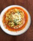 TORTILLA CON SALSA DE CHIPOTLE Y CALABACITAS ©