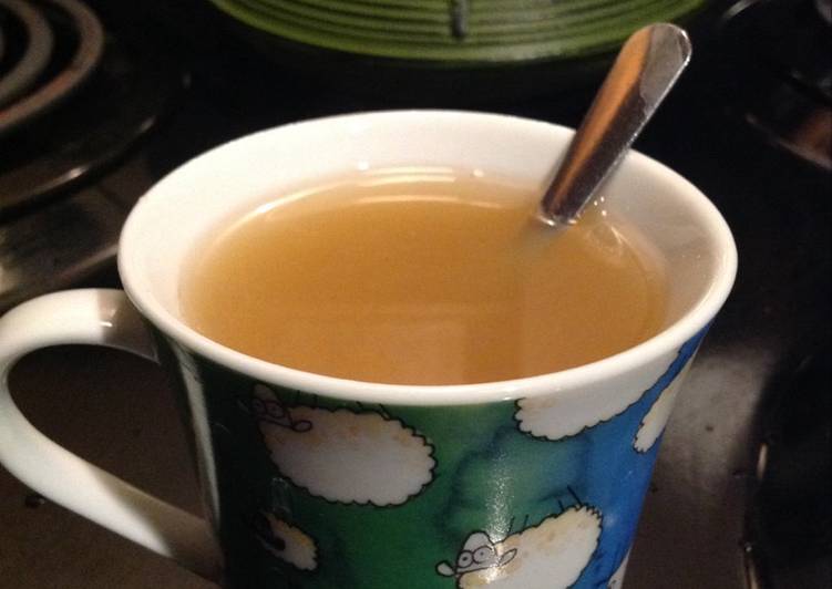 Simple Way to Prepare Super Quick Homemade Hot Green Tea with Orange Mango Juice